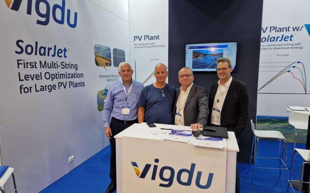 Vigdu’s SolarJet® Multi-String Level Optimizer was presented at Intersolar 2023